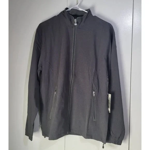 Linksoul Men's Small Black Morris Full-Zip Windbreaker Golf LS524 Athleisure - Picture 2 of 9